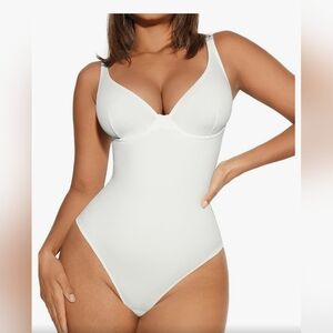 FeelinGirl Thong Body Suits for Women Shapewear Body Shaper Tummy Control Size M